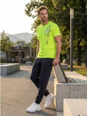 Pánské funkční triko ALTISPORT CARRYOVER ALM027124 NEON YELLOW