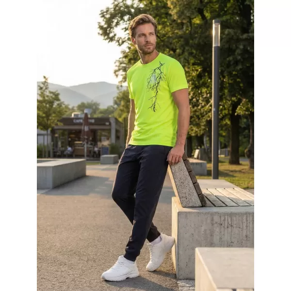  Pánské funkční triko ALTISPORT CARRYOVER ALM027124 NEON YELLOW 