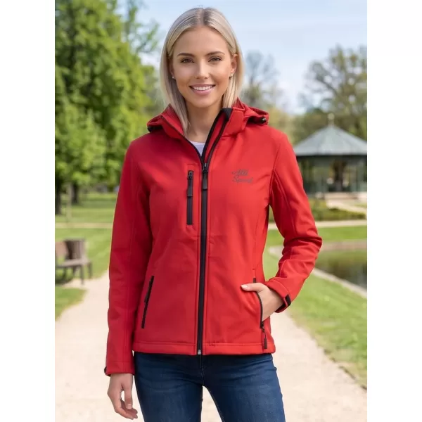  Dámská softshellová bunda ALTISPORT ALW056521 ČERVENÁ 