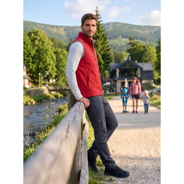  Pánská softshellová vesta ALTISPORT ALM006517 ČERVENÁ 