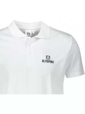 Pánské funkční triko s límečkem ALTISPORT ALM006217 BÍLÁ