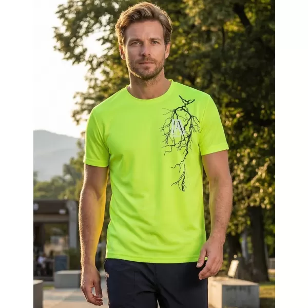  Pánské funkční triko ALTISPORT CARRYOVER ALM027124 NEON YELLOW 