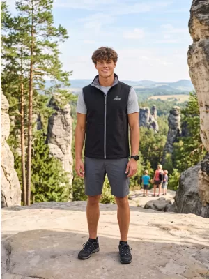 Pánská softshellová vesta ALTISPORT ALM006517 ČERNÁ