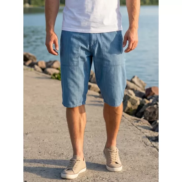  Pánské šortky SAM 73 GRIFF MS 736 SVĚTLÝ DENIM 