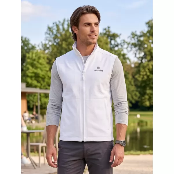  Pánská softshellová vesta ALTISPORT ALM006517 BÍLÁ 
