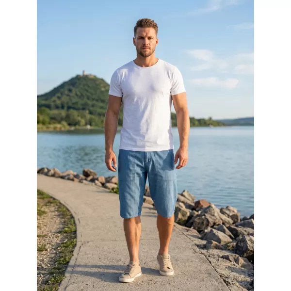  Pánské šortky SAM 73 GRIFF MS 736 SVĚTLÝ DENIM 