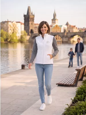 Dámská softshellová vesta ALTISPORT ALW056516 BÍLÁ