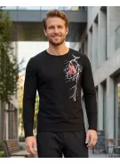 Pánské triko s dlouhým rukávem ALTISPORT CARRYOVER ALM027119 ČERNÁ
