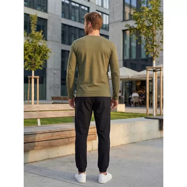  Pánské triko s dlouhým rukávem ALTISPORT CARRYOVER ALM027119 KHAKI 