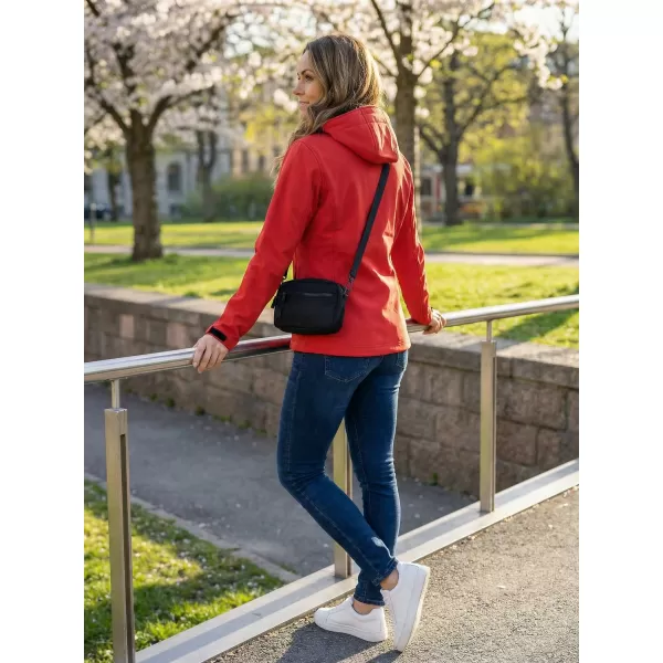  Dámská softshellová bunda ALTISPORT ALW056521 ČERVENÁ 