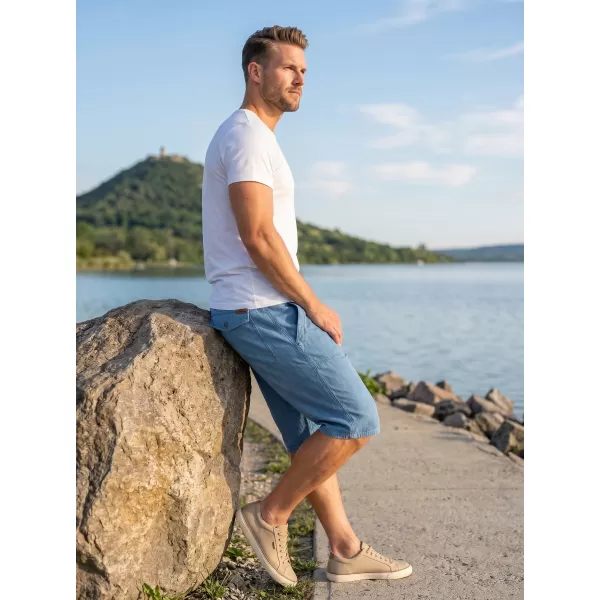  Pánské šortky SAM 73 GRIFF MS 736 SVĚTLÝ DENIM 