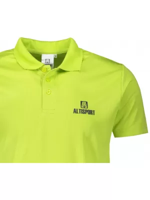 Pánské funkční triko s límečkem ALTISPORT ALM006217 LIMETKOVÁ