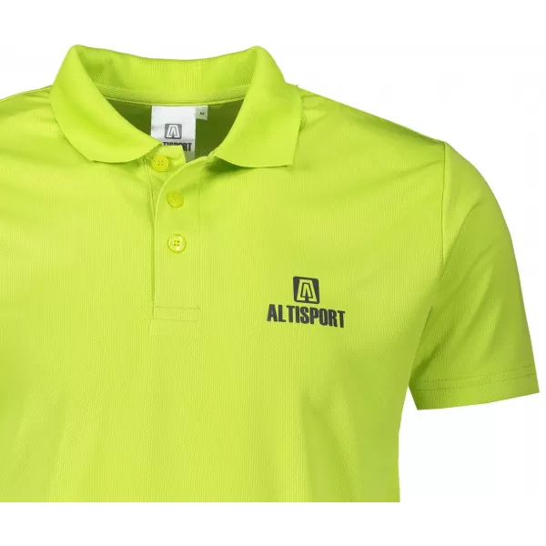  Pánské funkční triko s límečkem ALTISPORT ALM006217 LIMETKOVÁ 