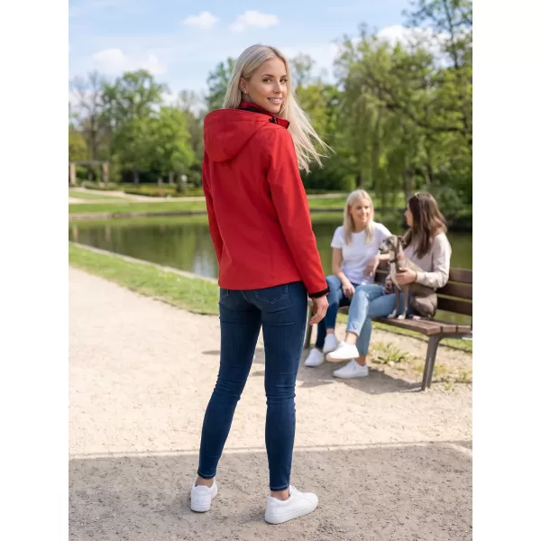  Dámská softshellová bunda ALTISPORT ALW056521 ČERVENÁ 