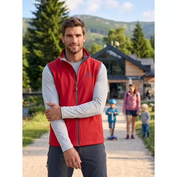  Pánská softshellová vesta ALTISPORT ALM006517 ČERVENÁ 