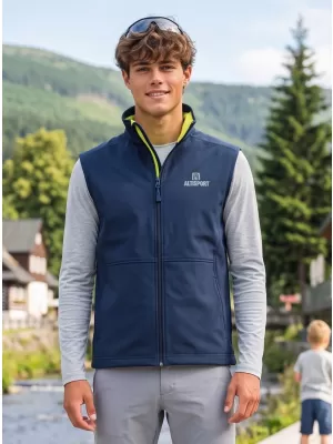 Pánská softshellová vesta ALTISPORT ALM006517 NÁMOŘNÍ MODRÁ