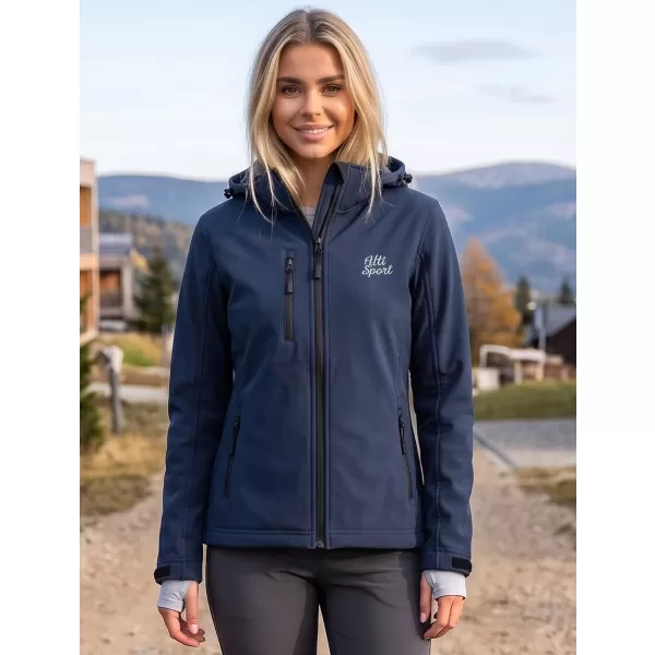  Dámská softshellová bunda ALTISPORT ALW056521 NÁMOŘNÍ MODRÁ 
