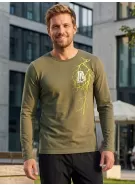 Pánské triko s dlouhým rukávem ALTISPORT CARRYOVER ALM027119 KHAKI