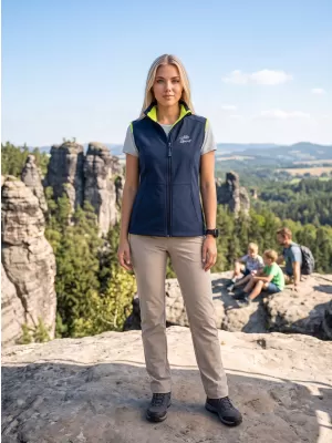 Dámská softshellová vesta ALTISPORT ALW056516 NÁMOŘNÍ MODRÁ