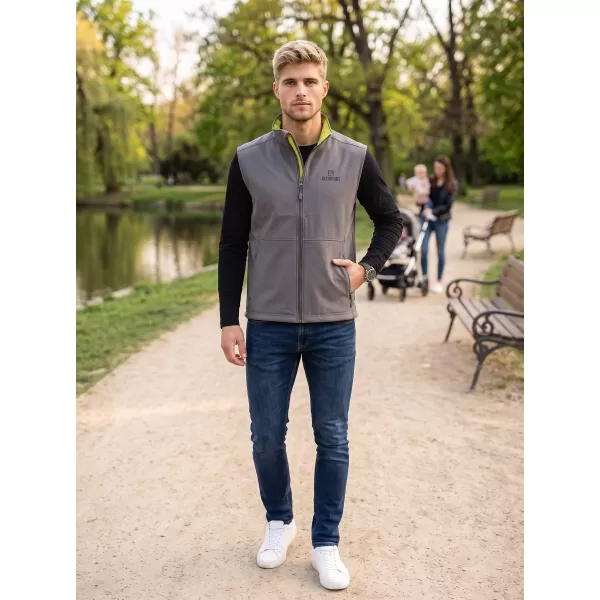 Pánská softshellová vesta ALTISPORT ALM006517 OCELOVĚ ŠEDÁ 