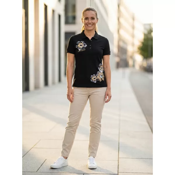  Dámské triko s límečkem ALTISPORT CARRYOVER ALW016210 ČERNÁ 
