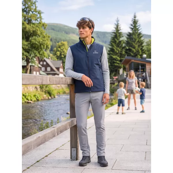  Pánská softshellová vesta ALTISPORT ALM006517 NÁMOŘNÍ MODRÁ 