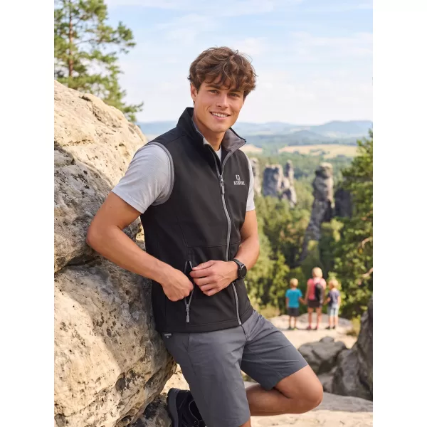  Pánská softshellová vesta ALTISPORT ALM006517 ČERNÁ 