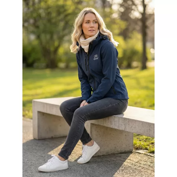  Dámská softshellová bunda ALTISPORT ALW056521 NÁMOŘNÍ MODRÁ 