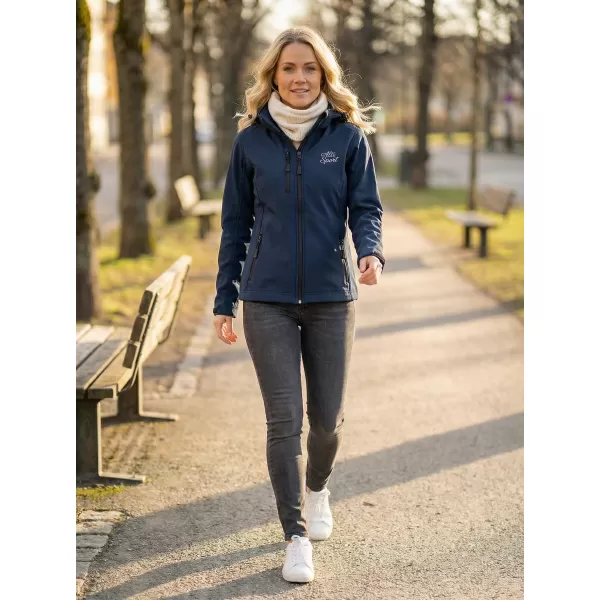  Dámská softshellová bunda ALTISPORT ALW056521 NÁMOŘNÍ MODRÁ 