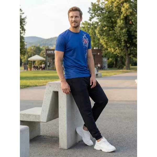  Pánské funkční triko ALTISPORT CARRYOVER ALM027124 KRÁLOVSKÁ MODRÁ 