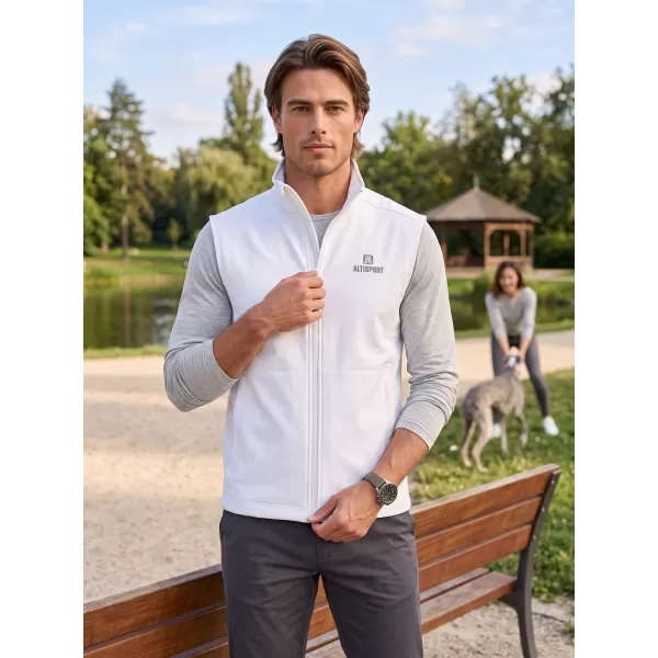  Pánská softshellová vesta ALTISPORT ALM006517 BÍLÁ 