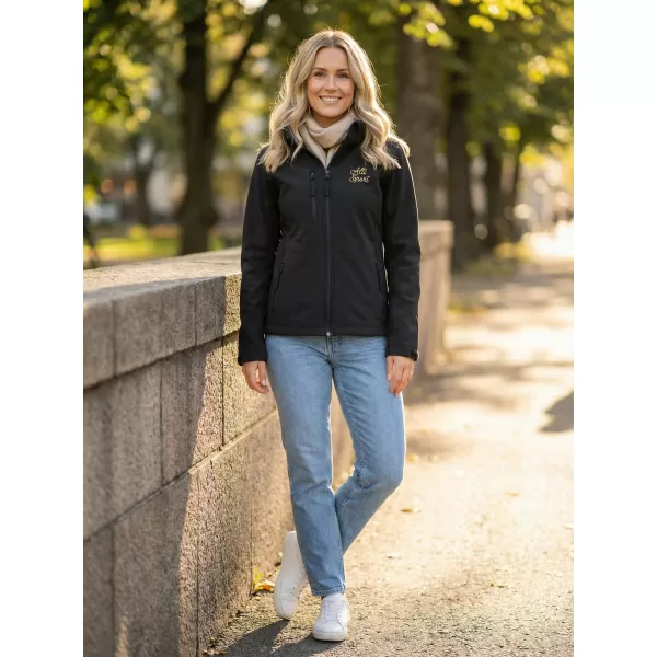  Dámská softshellová bunda ALTISPORT ALW056521 ČERNÁ 