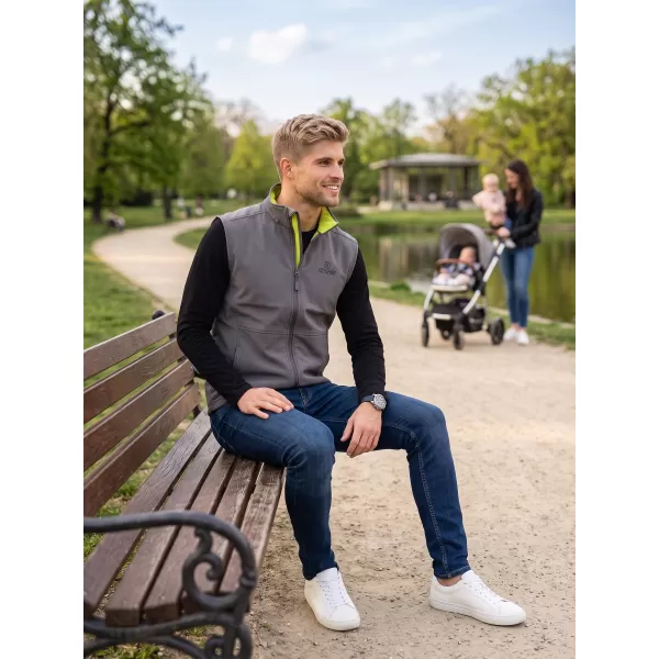  Pánská softshellová vesta ALTISPORT ALM006517 OCELOVĚ ŠEDÁ 