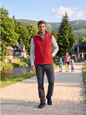 Pánská softshellová vesta ALTISPORT ALM006517 ČERVENÁ