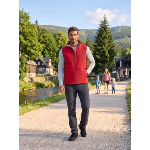  Pánská softshellová vesta ALTISPORT ALM006517 ČERVENÁ 