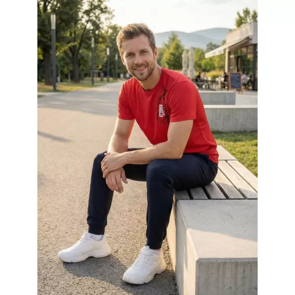  Pánské funkční triko ALTISPORT CARRYOVER ALM027124 ČERVENÁ 