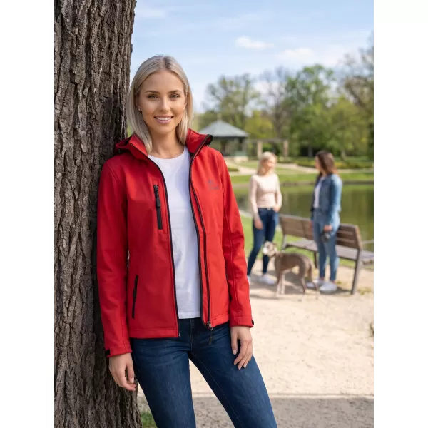  Dámská softshellová bunda ALTISPORT ALW056521 ČERVENÁ 