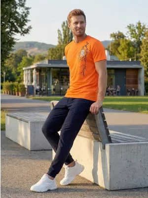 Pánské funkční triko ALTISPORT CARRYOVER ALM027124 NEON ORANGE
