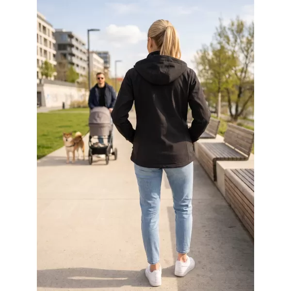  Dámská softshellová bunda ALTISPORT ALW056521 ČERNÁ 