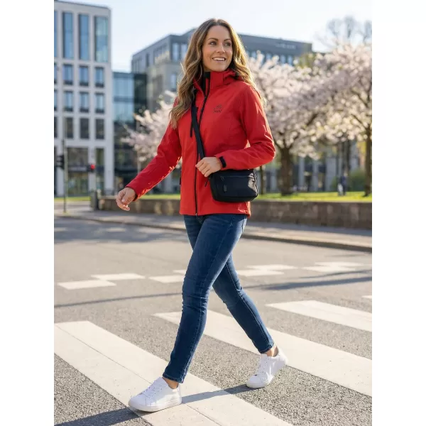  Dámská softshellová bunda ALTISPORT ALW056521 ČERVENÁ 