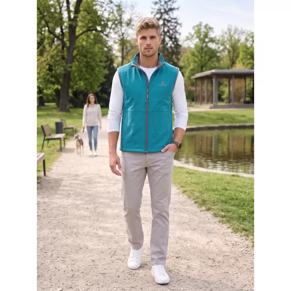  Pánská softshellová vesta ALTISPORT ALM006517 TMAVÝ TYRKYS 