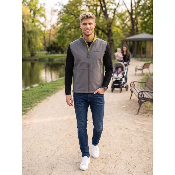  Pánská softshellová vesta ALTISPORT ALM006517 OCELOVĚ ŠEDÁ 