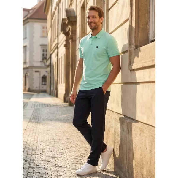  Pánské triko s límečkem ALTISPORT CARRYOVER ALM065203 MÁTOVÁ 
