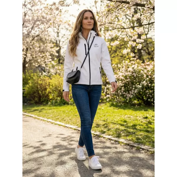  Dámská softshellová bunda ALTISPORT ALW056521 BÍLÁ 