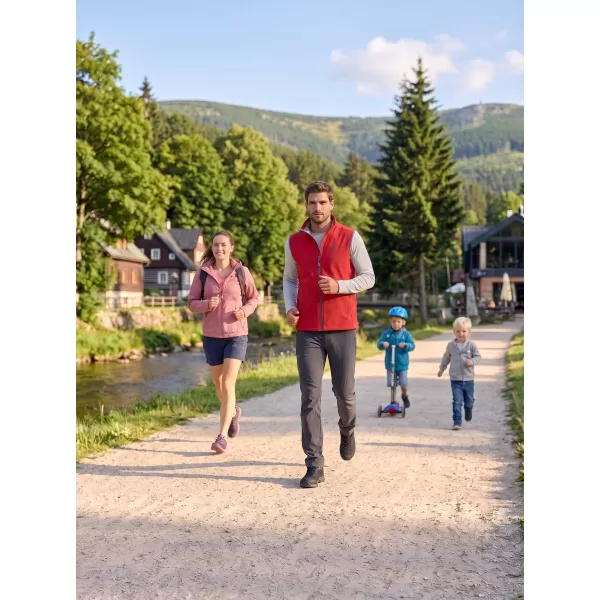  Pánská softshellová vesta ALTISPORT ALM006517 ČERVENÁ 