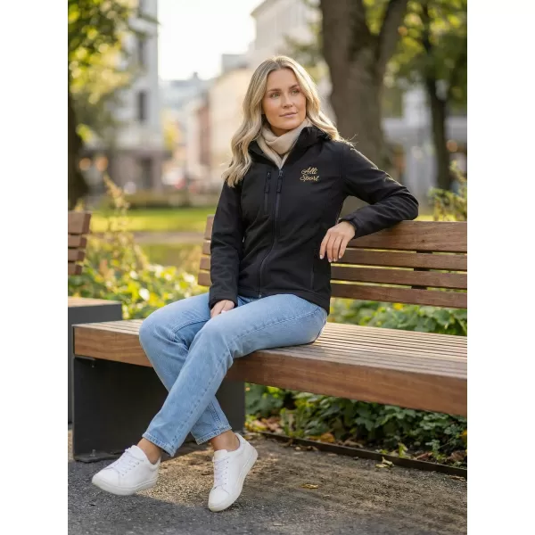  Dámská softshellová bunda ALTISPORT ALW056521 ČERNÁ 