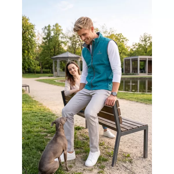  Pánská softshellová vesta ALTISPORT ALM006517 TMAVÝ TYRKYS 