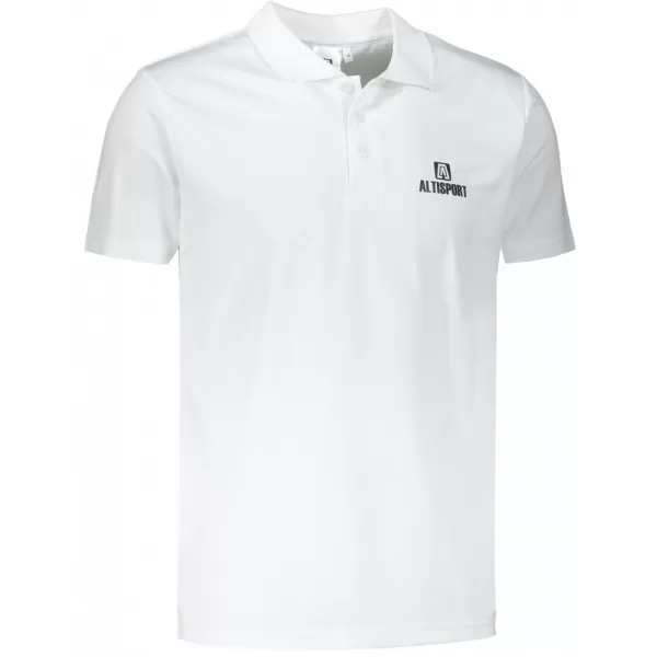  Pánské funkční triko s límečkem ALTISPORT ALM006217 BÍLÁ 