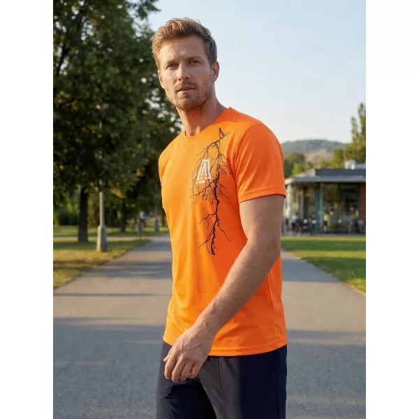  Pánské funkční triko ALTISPORT CARRYOVER ALM027124 NEON ORANGE 