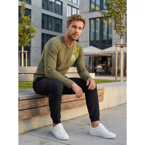  Pánské triko s dlouhým rukávem ALTISPORT CARRYOVER ALM027119 KHAKI 
